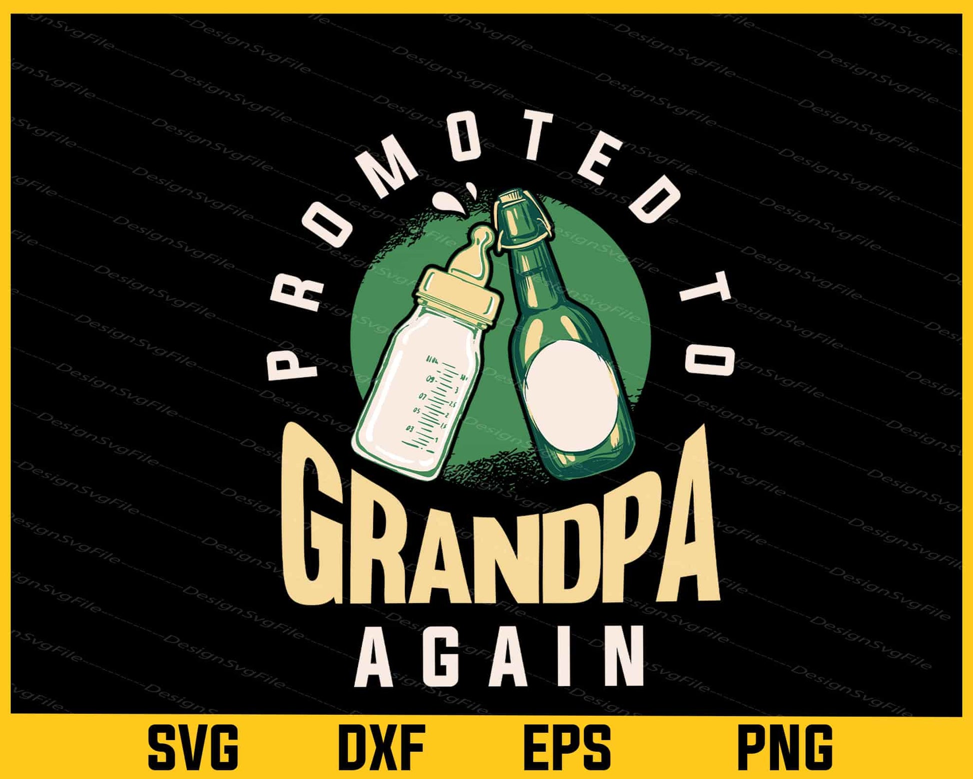 Promoted To Grandpa Beer And Milk Drinks Svg Cutting Printable File  - Premium Cutting Files in SVG, PNG & EPS Formats - Premium SVG Cutting Files for Crafts