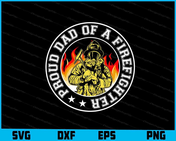 Collection of firefighter-themed designs with text and graphics on a black background.
