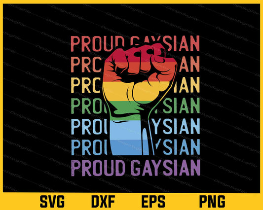 Proud Gay Asian Fist Svg Cutting Printable File  - Premium Cutting Files in SVG, PNG & EPS Formats - Premium SVG Cutting Files for Crafts