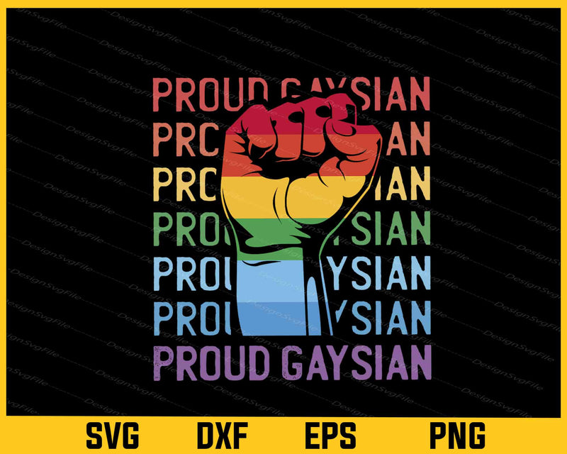 Proud Gay Asian Fist Svg Cutting Printable File  - Premium Cutting Files in SVG, PNG & EPS Formats - Premium SVG Cutting Files for Crafts