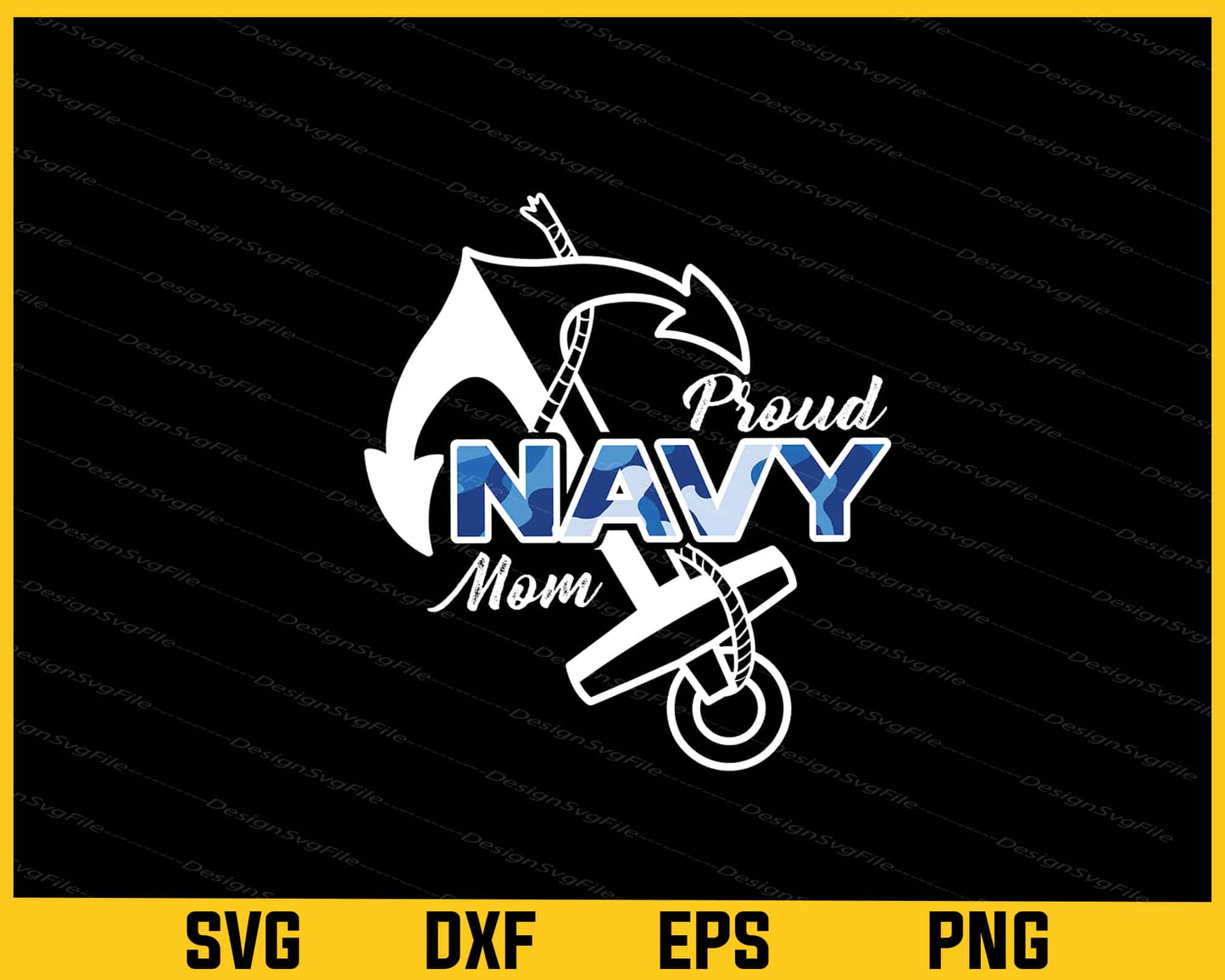 Proud Navy Mom Svg Cutting Printable File  - Premium Cutting Files in SVG, PNG & EPS Formats - Premium SVG Cutting Files for Crafts