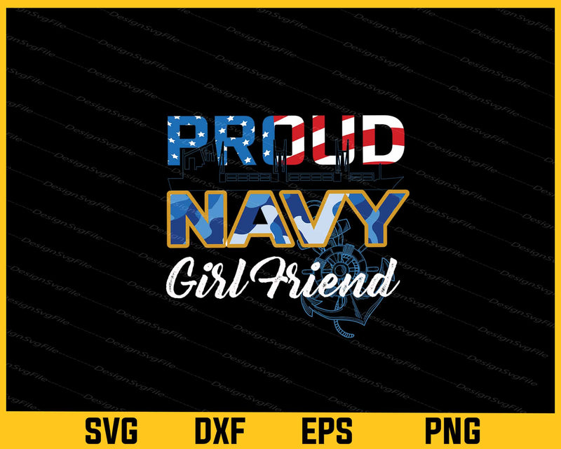 Proud Navy girl friend svg