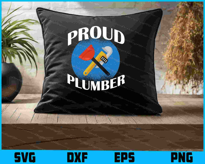 Collection of plumber-themed designs with text and graphics on a black background.