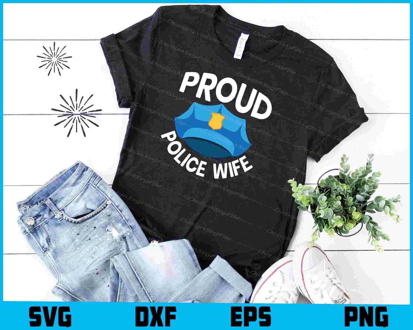 Proud Police Wife SVG, Police Shirt