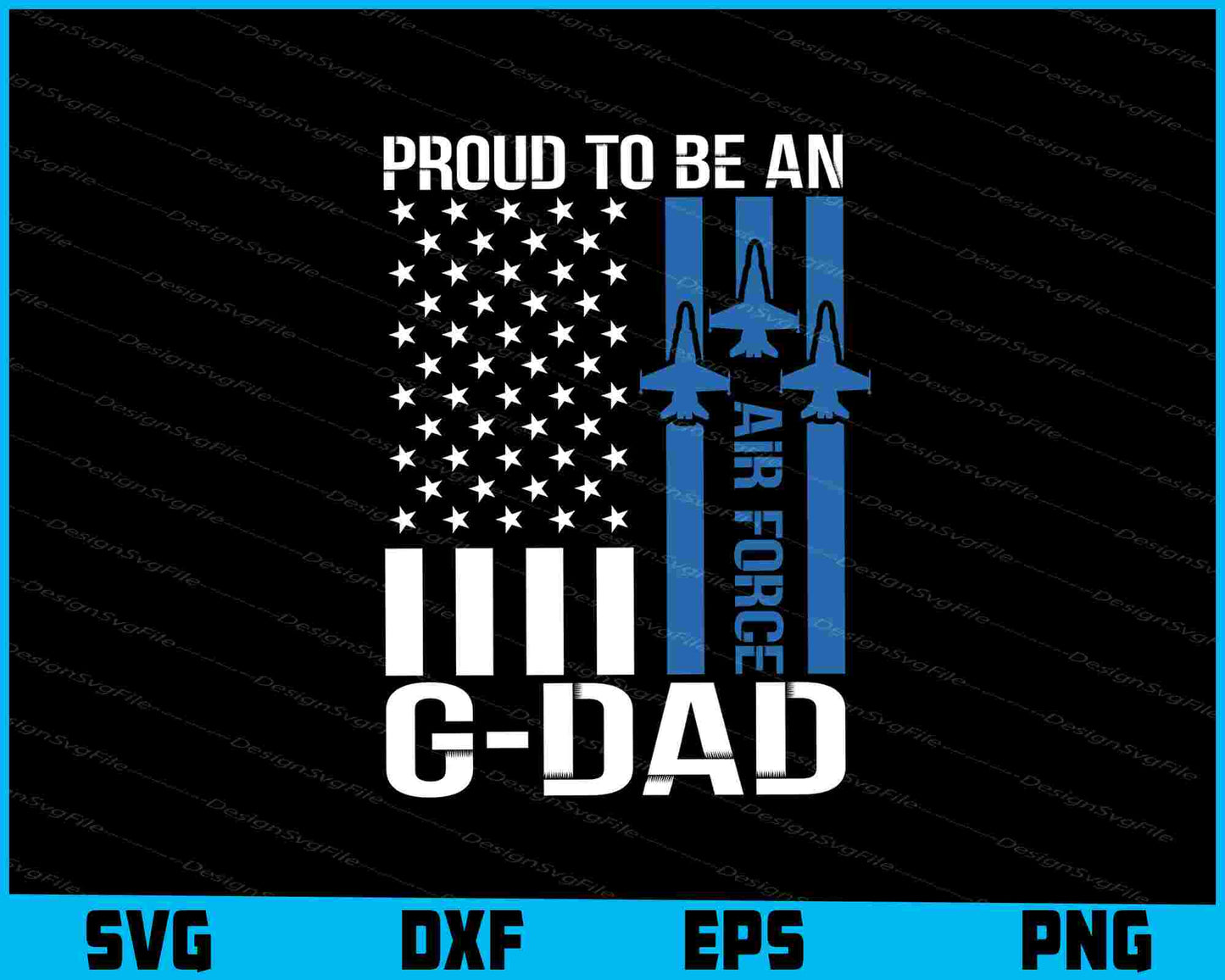 Proud To Be An Air Force Dad SVG, American Flag Shirt