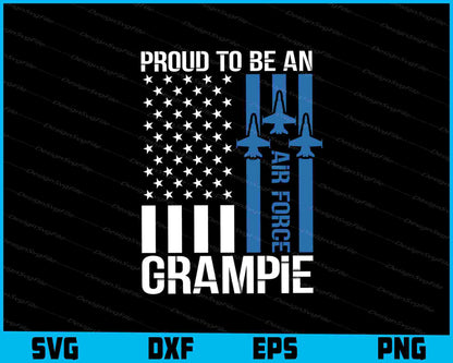 Proud To Be An Air Force Grampie SVG, American Flag