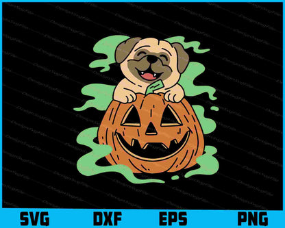 Pug Dog Halloween Pumpkin