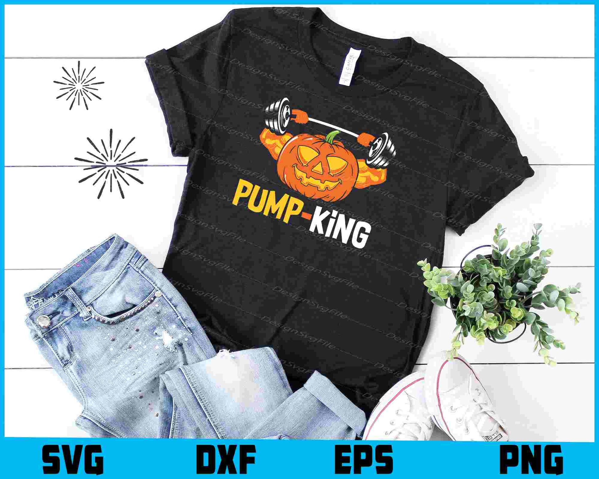 PumpKing Halloween Gym SVG PNG Printable File  - Premium Cutting Files in SVG, PNG & EPS Formats - Premium SVG Cutting Files for Crafts