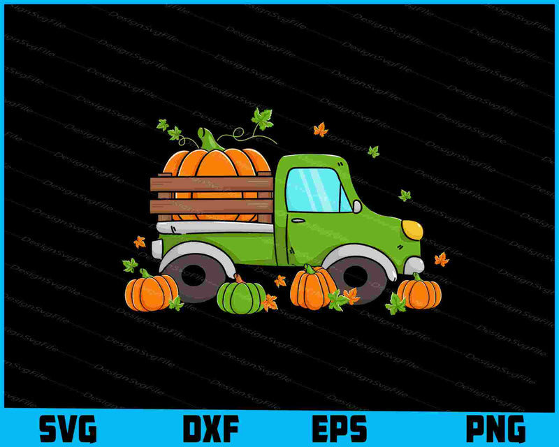 Pumpkin Dump Truck SVG