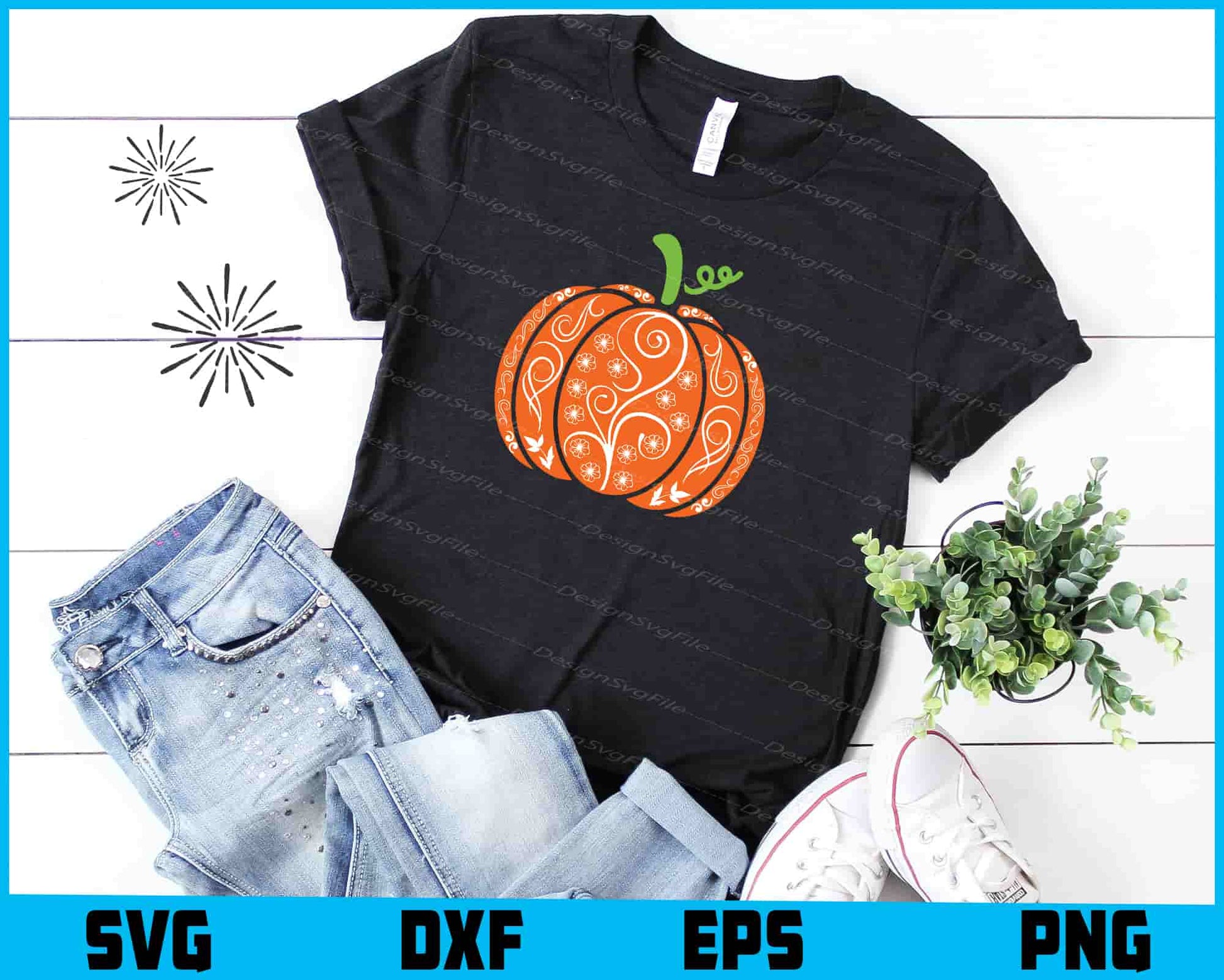 Pumpkin Fall Thanksgiving SVG PNG Digital Printable File  - Premium Cutting Files in SVG, PNG & EPS Formats - Premium SVG Cutting Files for Crafts