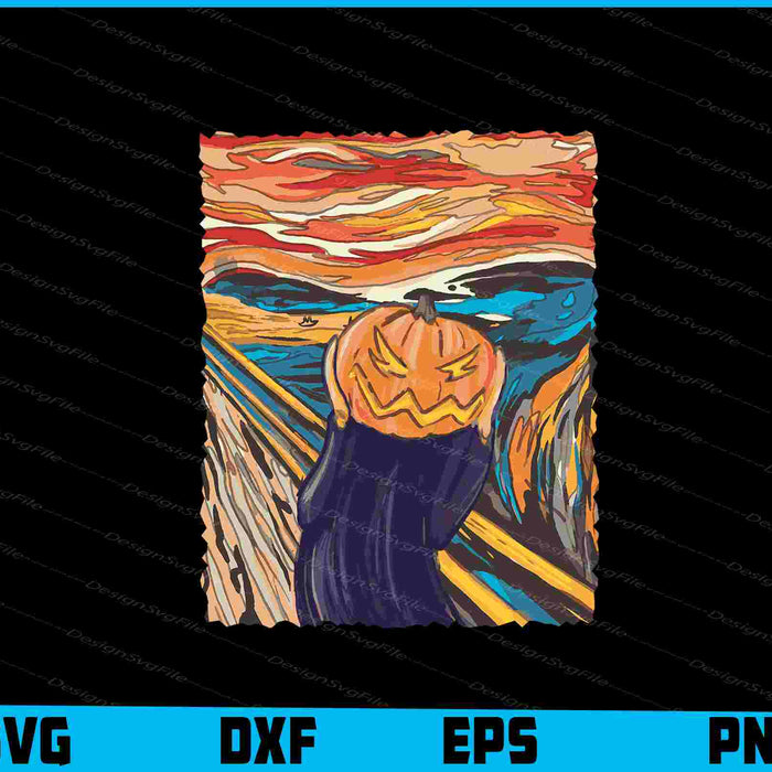 Pumpkin Screaming Painting