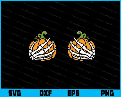 Pumpkin Skeleton Hand Boobs SVG PNG Sublimation Files  - Premium Cutting Files in SVG, PNG & EPS Formats - Premium SVG Cutting Files for Crafts