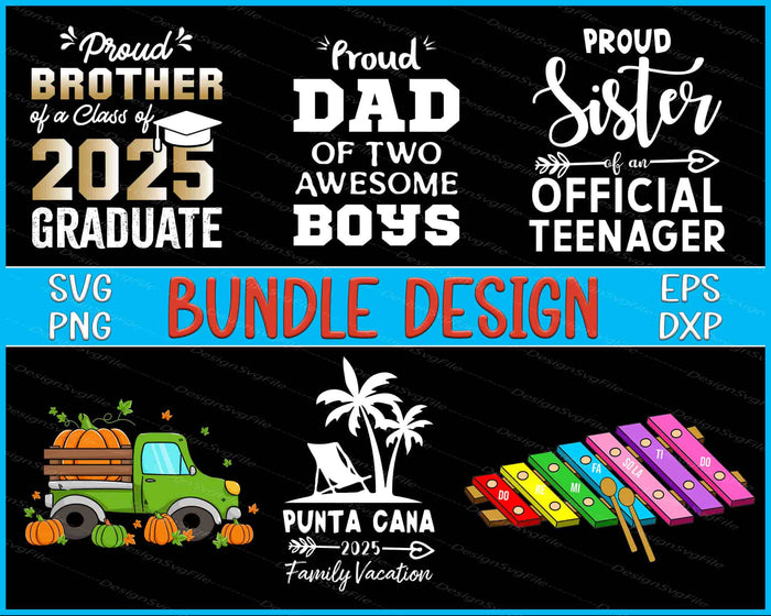 Pumpkin Truck Bundle SVG, Music PNG Bundle Dad Gift