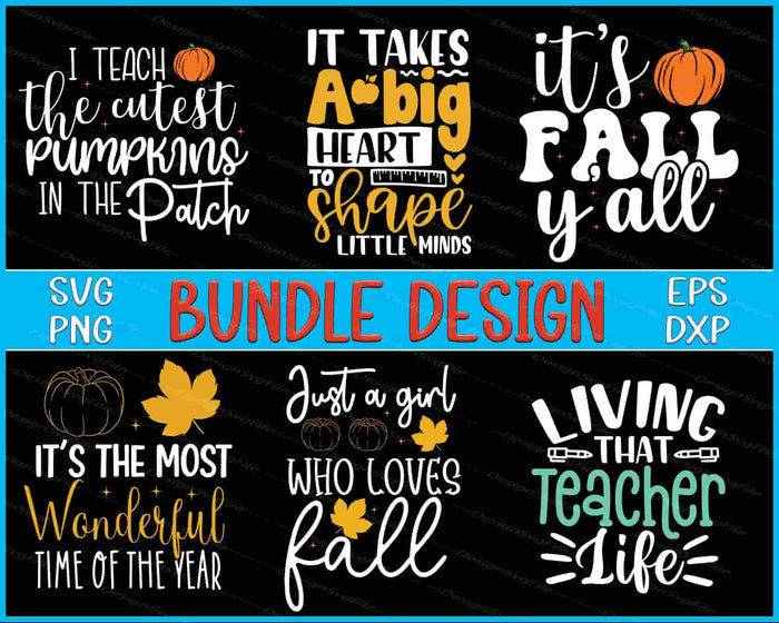 Pumpkins Bundle SVG Teacher PNG