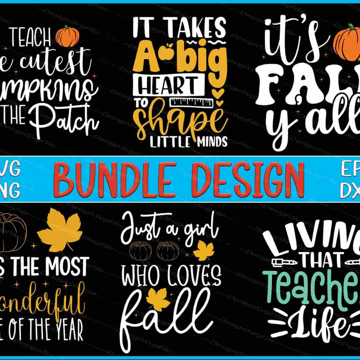 Pumpkins Bundle SVG Teacher PNG