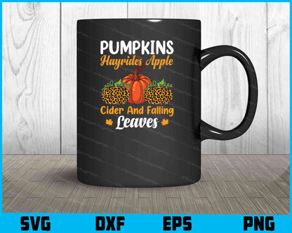 Pumpkins Hayribes Applecider & Falling SVG PNG Digital Printable File  - Premium Cutting Files in SVG, PNG & EPS Formats - Premium SVG Cutting Files for Crafts