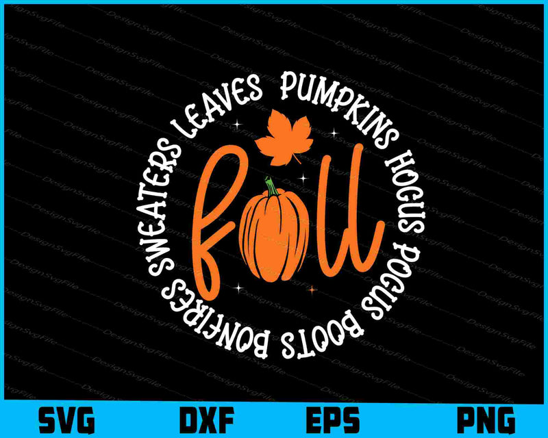 Pumpkins Hocus Pocus Boots Fall Svg Cutting Printable File