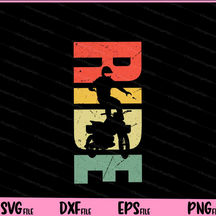 RIDE Motocross Moto Dirt Bike Svg Cutting Printable Files  - Premium Cutting Files in SVG, PNG & EPS Formats - Premium SVG Cutting Files for Crafts
