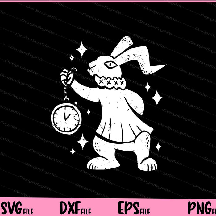 Rabbit Clock Hour Funny Svg Cutting Printable Files  - Premium Cutting Files in SVG, PNG & EPS Formats - Premium SVG Cutting Files for Crafts