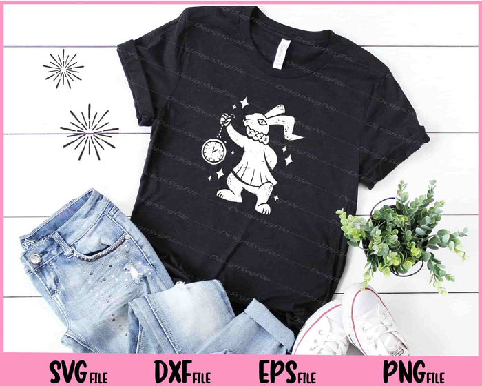 Rabbit Clock Hour Funny Svg Cutting Printable Files  - Premium Cutting Files in SVG, PNG & EPS Formats - Premium SVG Cutting Files for Crafts