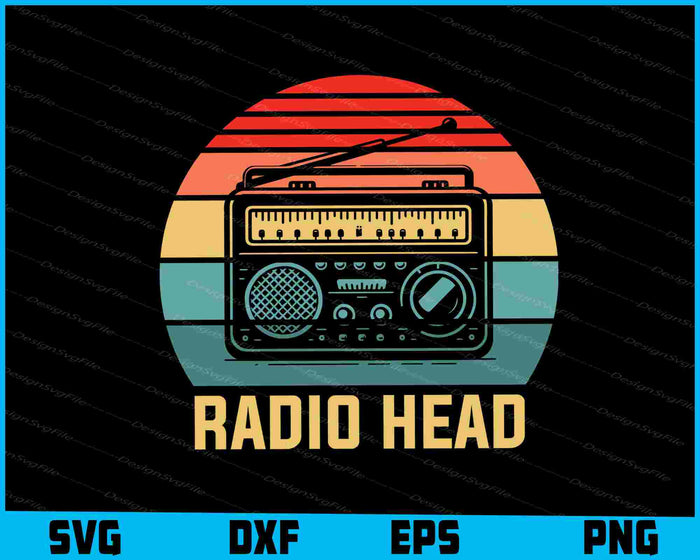 Radio Head Retro Vintage SVG