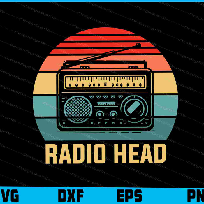 Radio Head Retro Vintage SVG