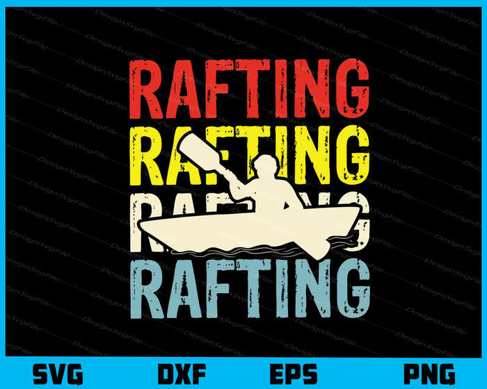 Rafting Rafting Vintage Retro Svg Cutting Printable File  - Premium Cutting Files in SVG, PNG & EPS Formats - Premium SVG Cutting Files for Crafts
