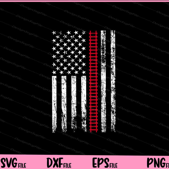 Railway USA flag 4th of July Svg Cutting Printable Files  - Premium Cutting Files in SVG, PNG & EPS Formats - Premium SVG Cutting Files for Crafts