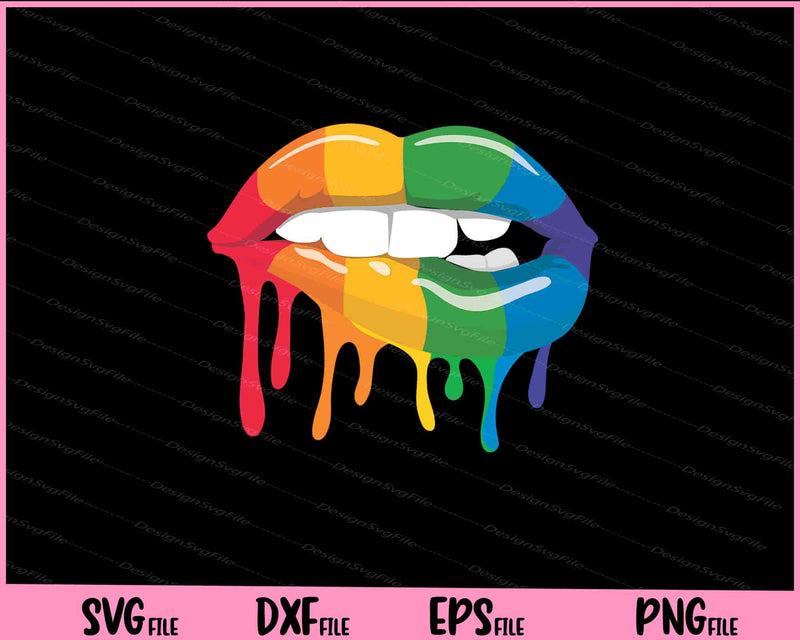 Rainbow Lips Retro Vintage Funny Svg Cutting Printable Files  - Premium Cutting Files in SVG, PNG & EPS Formats - Premium SVG Cutting Files for Crafts