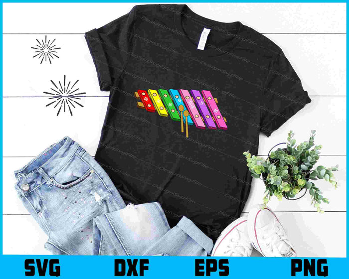 Rainbow Music Xylophone SVG