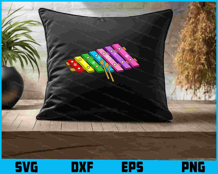 Rainbow Music Xylophone SVG