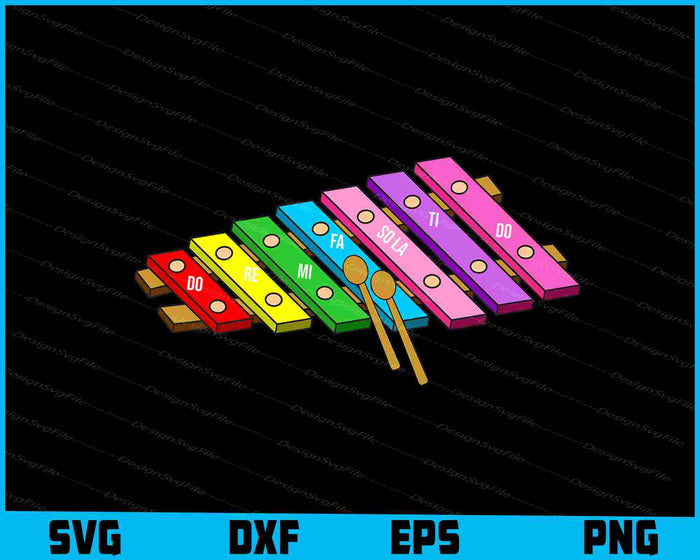 Rainbow Music Xylophone SVG