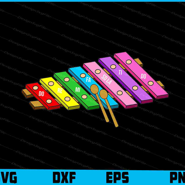 Rainbow Music Xylophone SVG