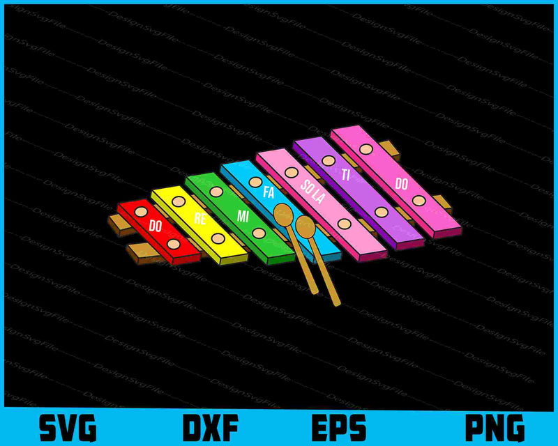 Rainbow Music Xylophone SVG