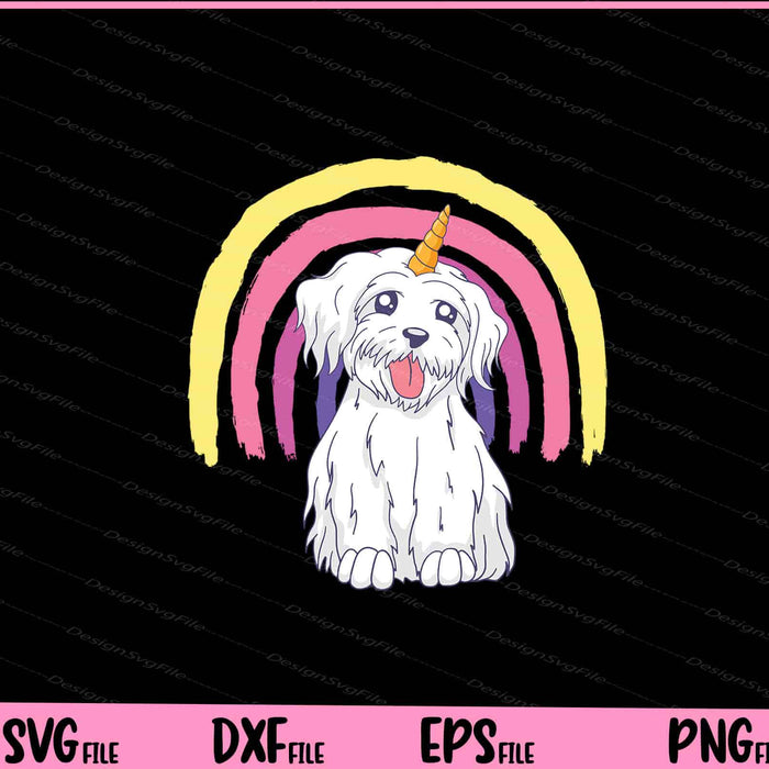 Rainbow Unicorn Dog Svg Cutting Printable Files  - Premium Cutting Files in SVG, PNG & EPS Formats - Premium SVG Cutting Files for Crafts