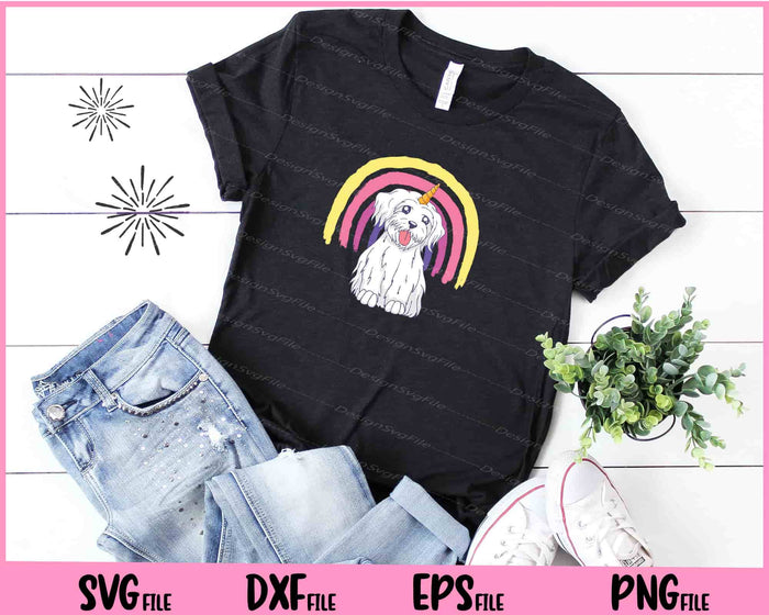 Rainbow Unicorn Dog Svg Cutting Printable Files  - Premium Cutting Files in SVG, PNG & EPS Formats - Premium SVG Cutting Files for Crafts