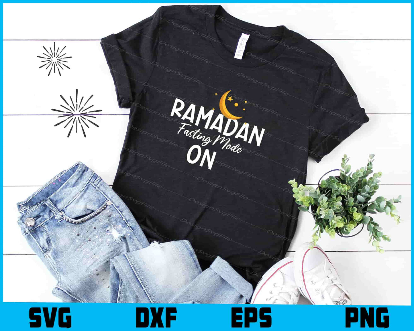 Ramadan Mubarak Fasting Mode On SVG