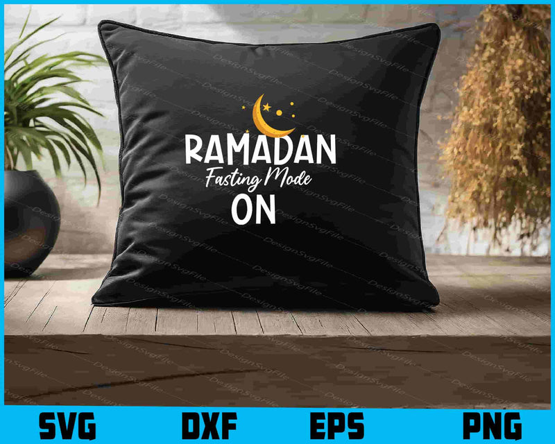 Ramadan Mubarak Fasting Mode On SVG