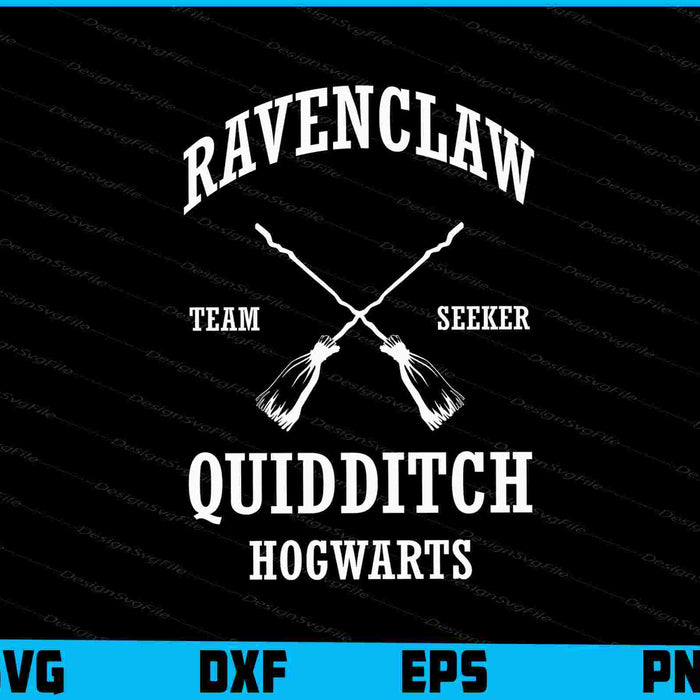 Ravenclaw Team Seeker Hogwarts Quidditch SVG