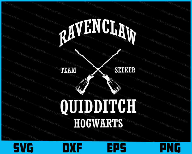 Ravenclaw Team Seeker Hogwarts Quidditch SVG