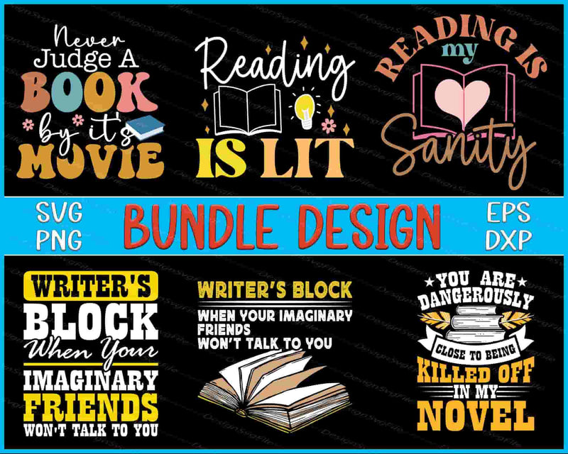 Reading Bundle SVG Loves Book PNG