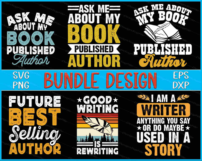 Reading Bundle SVG Writing Book PNG