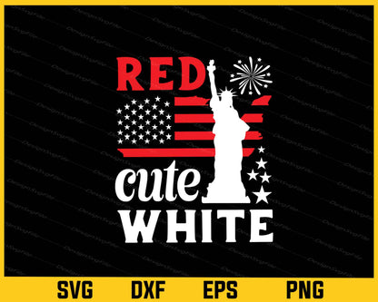 Red White Blue Cute 4th of July Svg Cutting Printable File  - Premium Cutting Files in SVG, PNG & EPS Formats - Premium SVG Cutting Files for Crafts