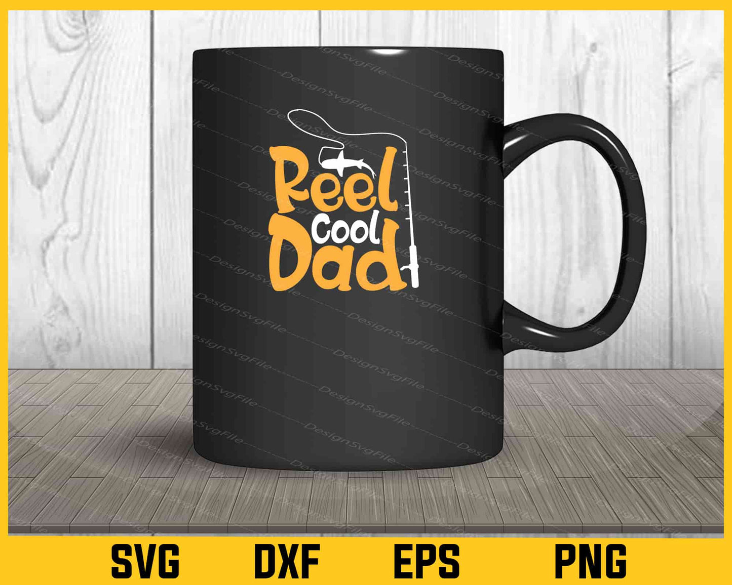 Reel Cool Dad Fishing Svg Cutting Printable File  - Premium Cutting Files in SVG, PNG & EPS Formats - Premium SVG Cutting Files for Crafts