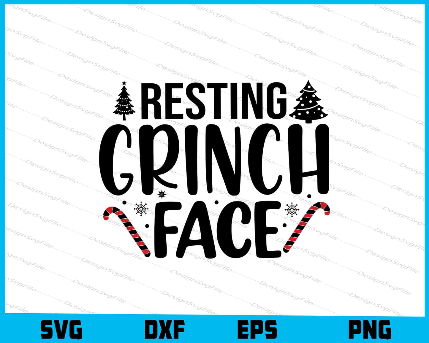 Resting Grinch Face SVG