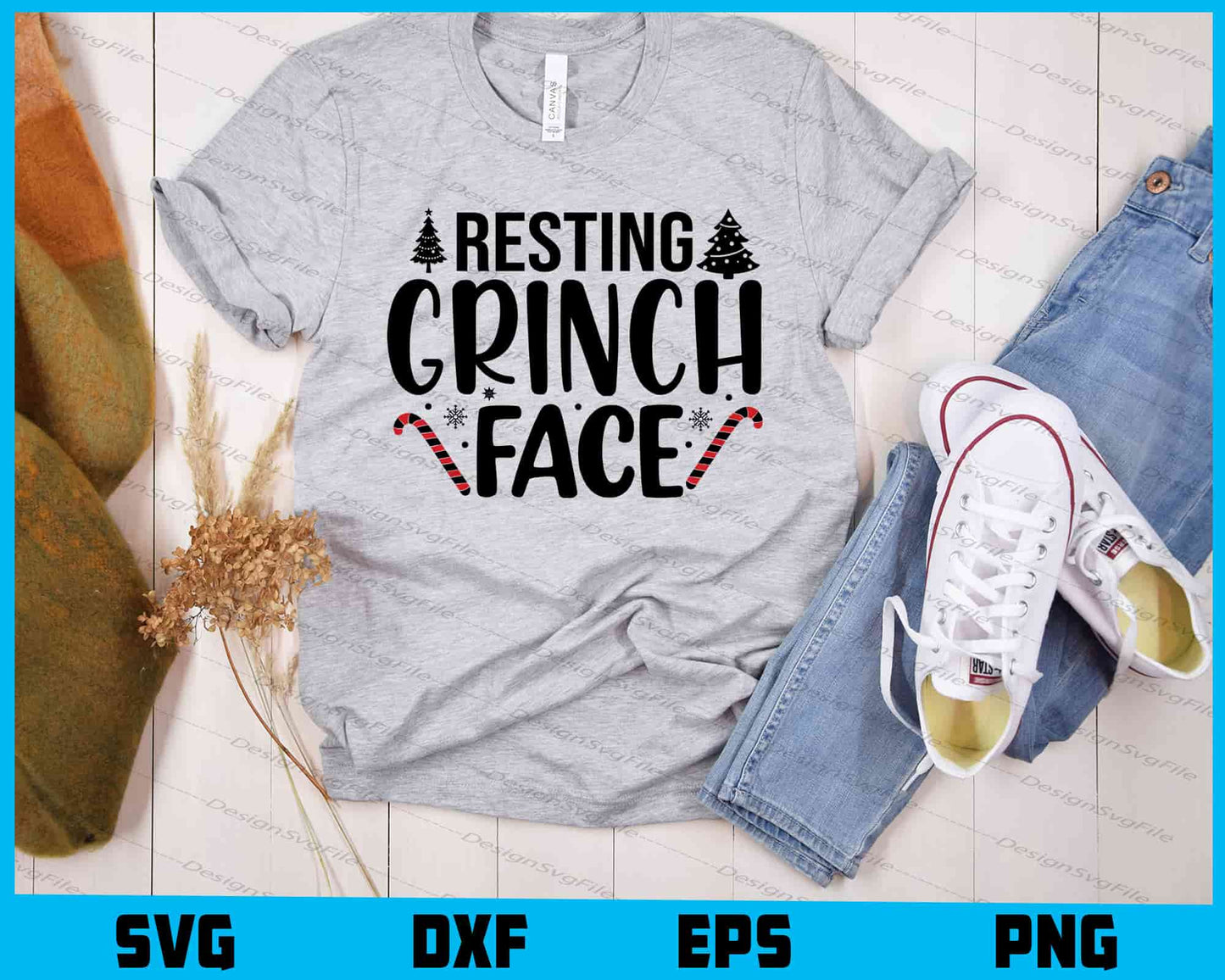 Resting Grinch Face SVG