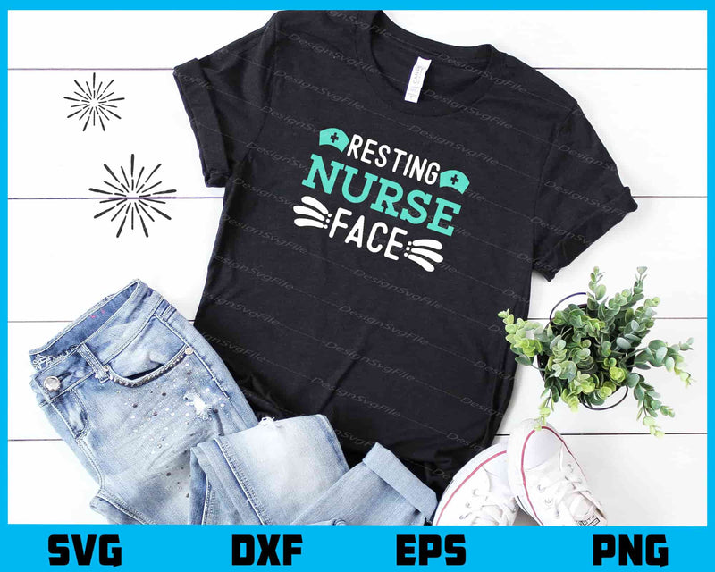 Resting Nurse Face Svg Cutting Printable File  - Premium Cutting Files in SVG, PNG & EPS Formats - Premium SVG Cutting Files for Crafts