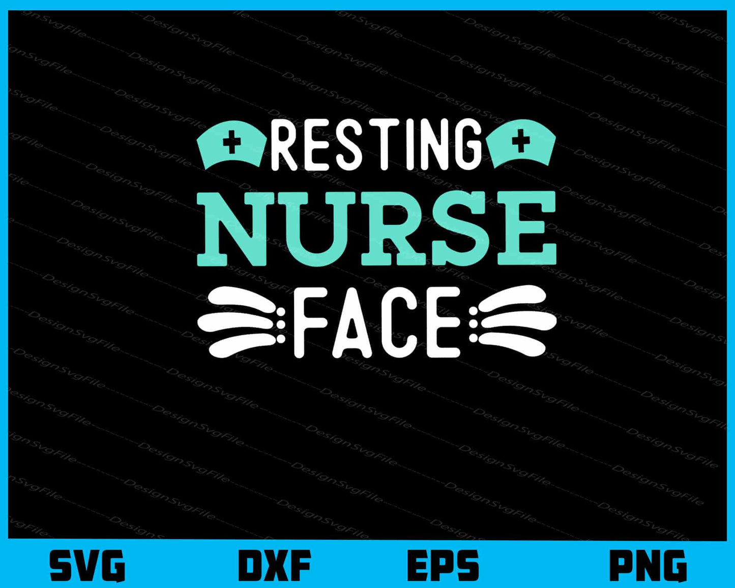 Resting Nurse Face Svg Cutting Printable File  - Premium Cutting Files in SVG, PNG & EPS Formats - Premium SVG Cutting Files for Crafts