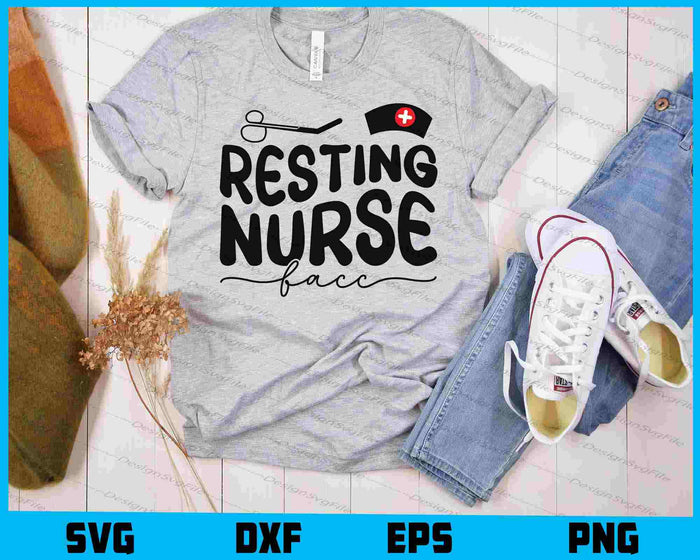 Resting Nurse Face SVG