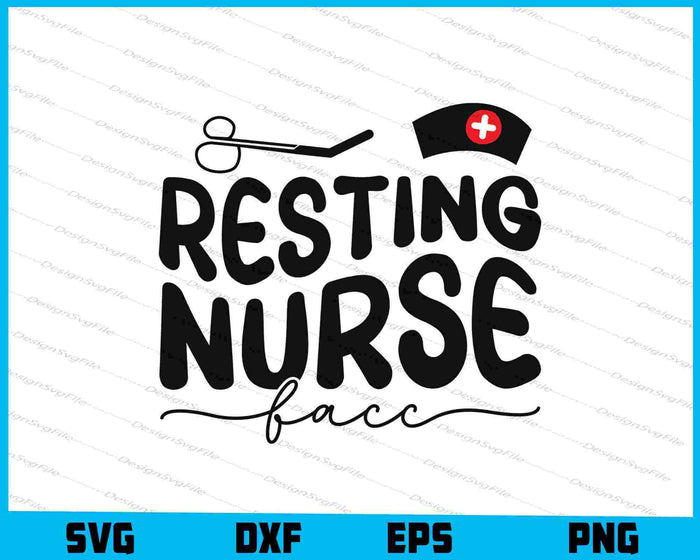 Resting Nurse Face SVG